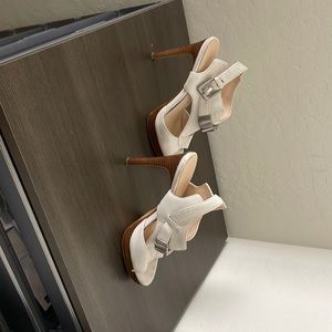 Summer white sandals